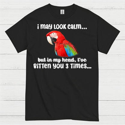 Calm Outside Wild Inside Macaw T Shirt