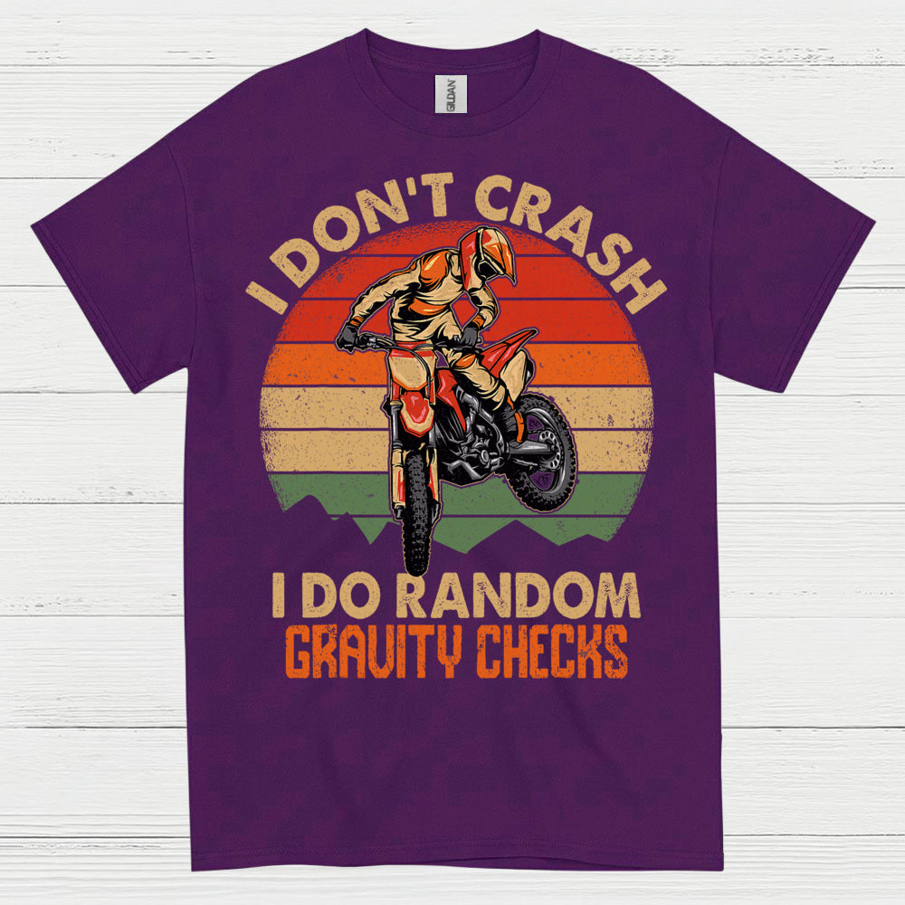 Funny Gravity Checks Dirt Bike Rider T Shirt