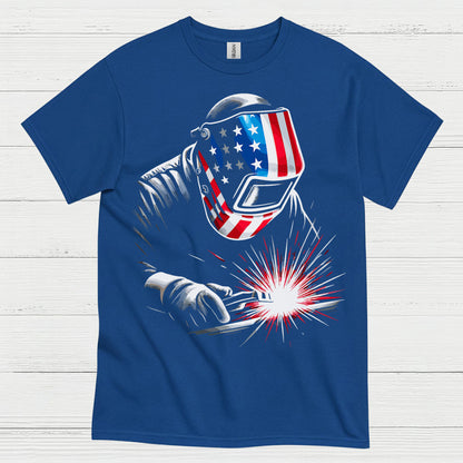 American Flag Welding T Shirt