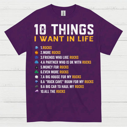10 Things I Want In Life Rock T Shirt