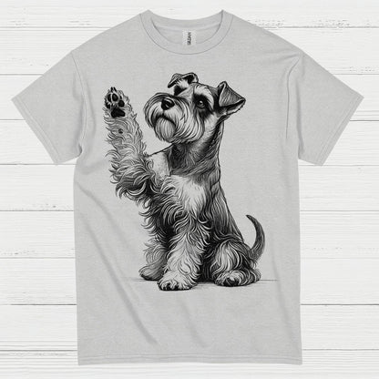 Cute Schnauzer Paw Art Dog Lover T Shirt