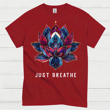 Just Breathe Lotus Yoga T Shirt