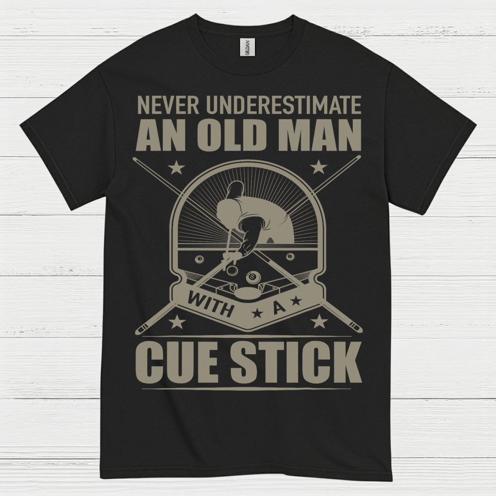Old Man With Cue Stick Billiards T Shirt