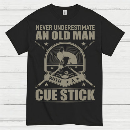 Old Man With Cue Stick Billiards T Shirt