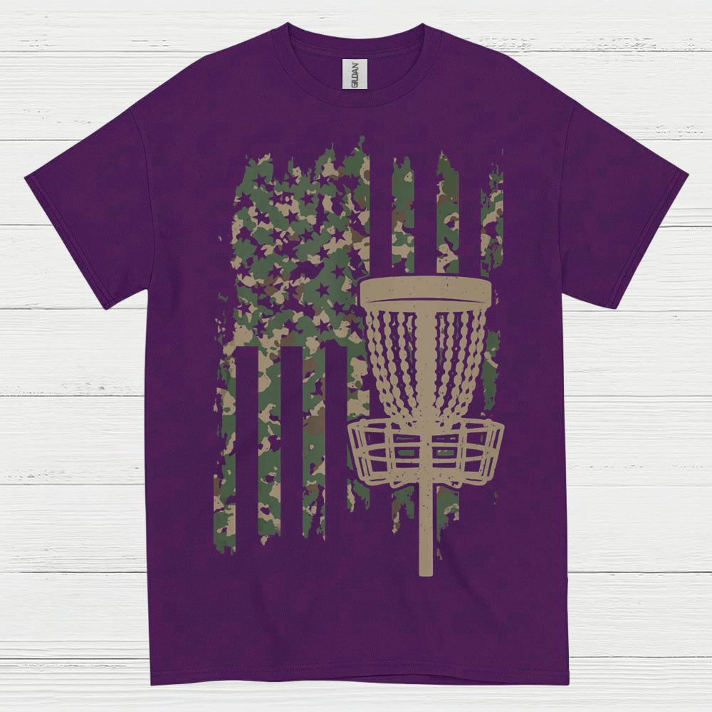 Patriotic Disc Golf Camo Flag T Shirt