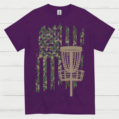 Patriotic Disc Golf Camo Flag T Shirt