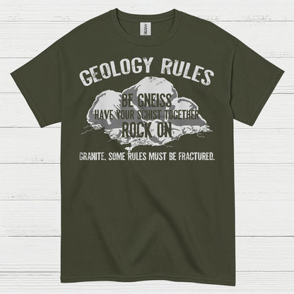 Geology Rules Be Gneiss Rock On T Shirt