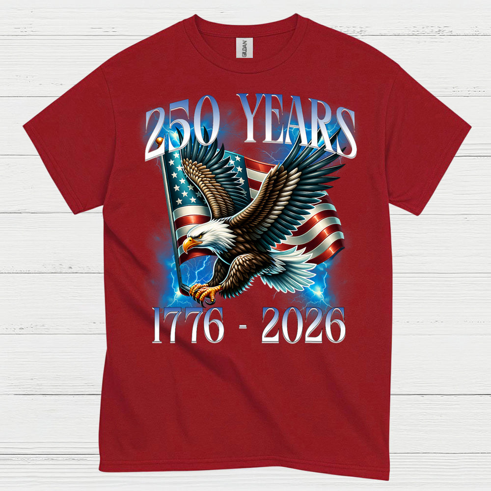250 Years American Eagle Patriotic Anniversary T Shirt