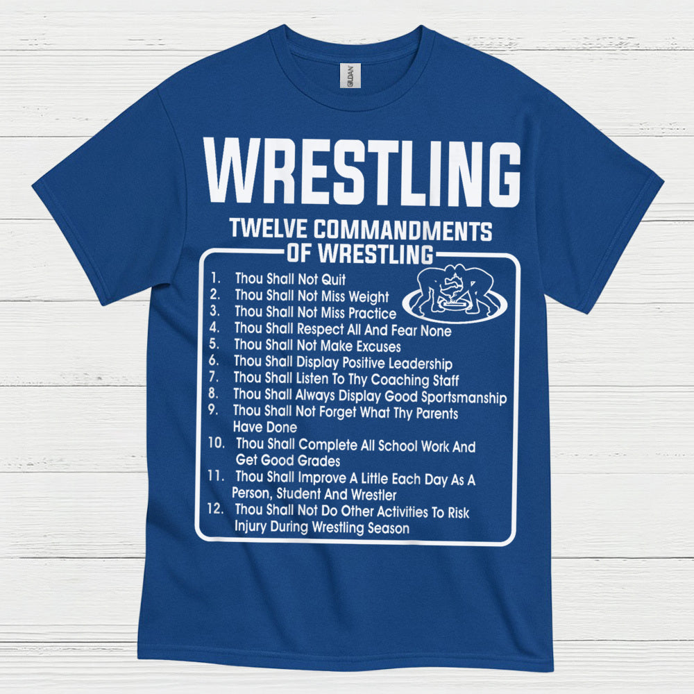 Wrestling Twelve Commandments T Shirt