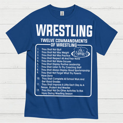 Wrestling Twelve Commandments T Shirt