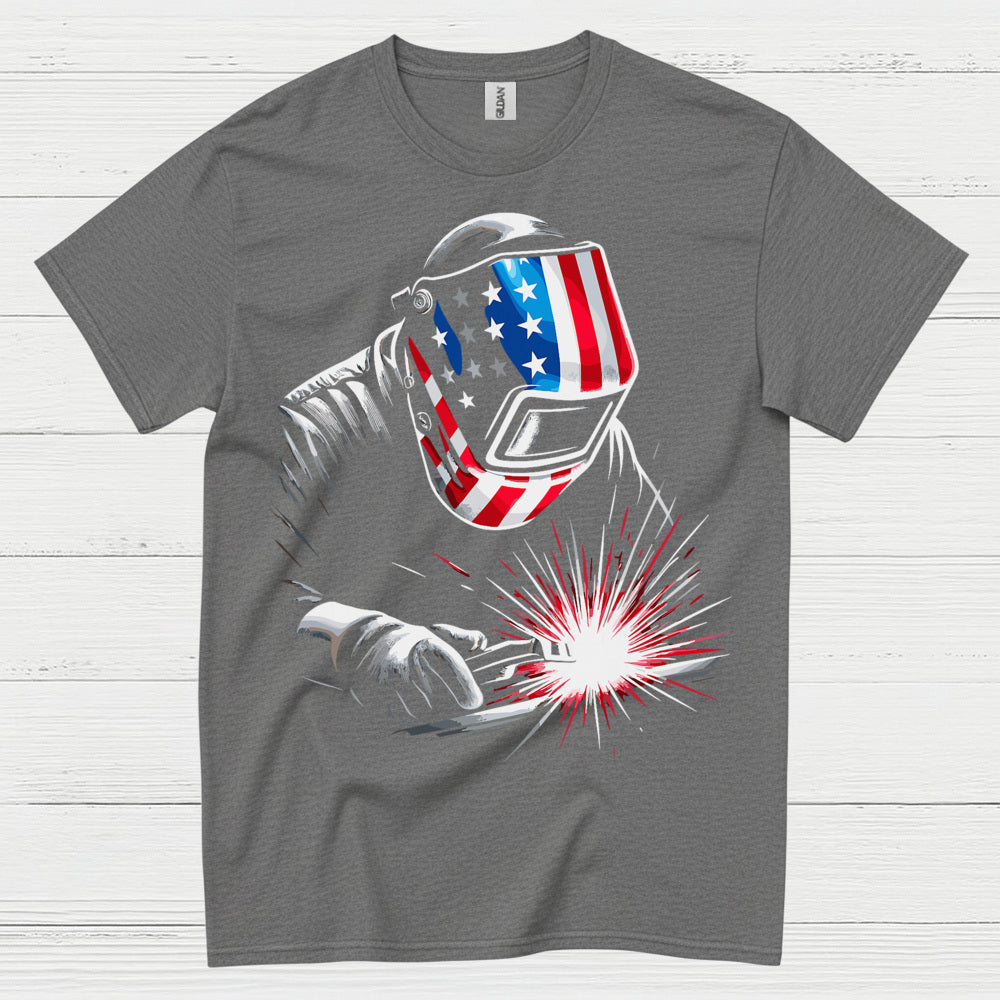 American Flag Welding T Shirt