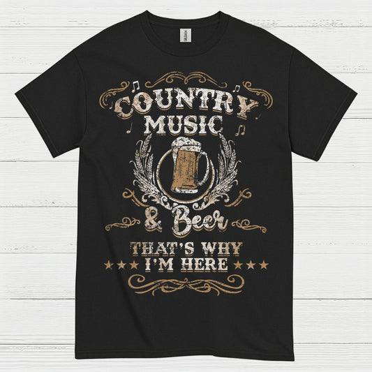 Country Music And Beer T Shirt