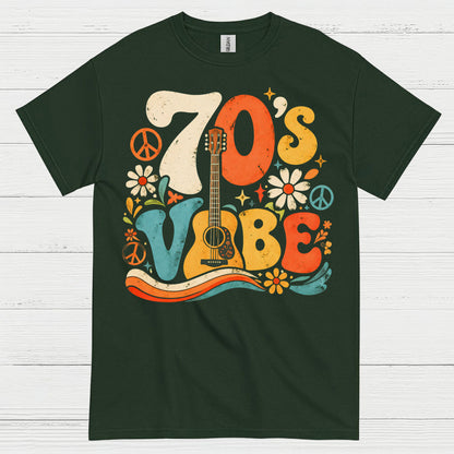 70s Vibe Retro Acoustic Guitar T Shirt