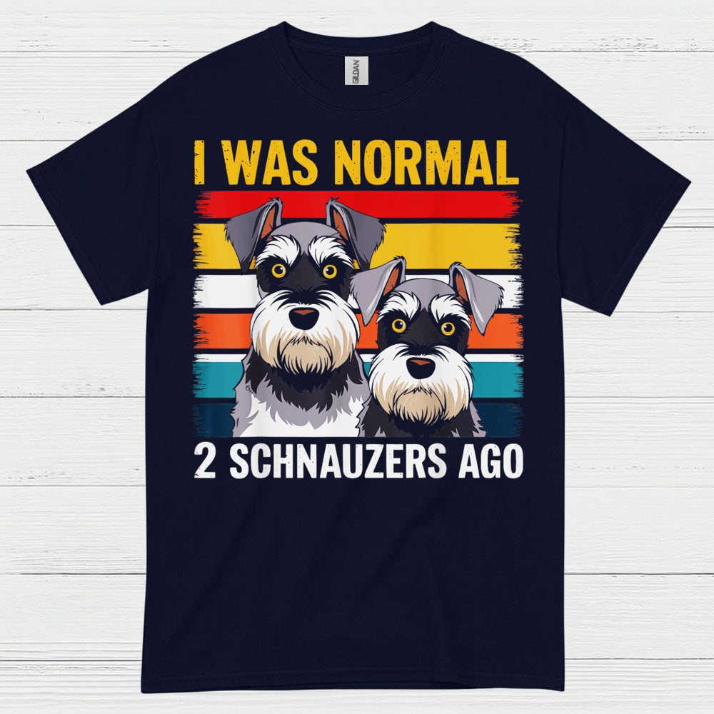 Funny Two Schnauzers Dog Lover T Shirt