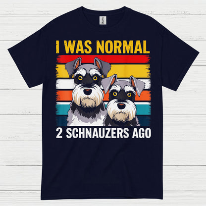 Funny Two Schnauzers Dog Lover T Shirt