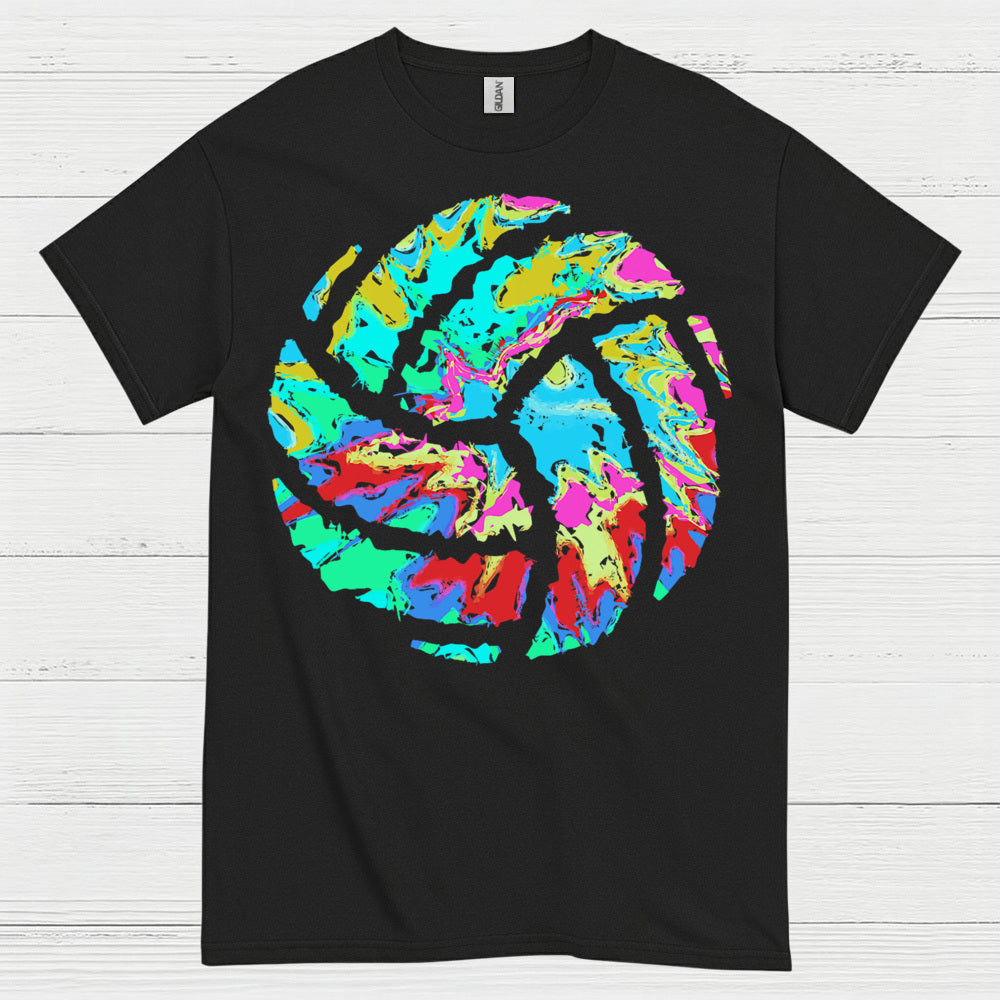Abstract Color Volleyball Art T Shirt