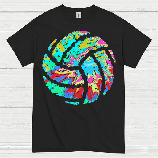 Abstract Color Volleyball Art T Shirt
