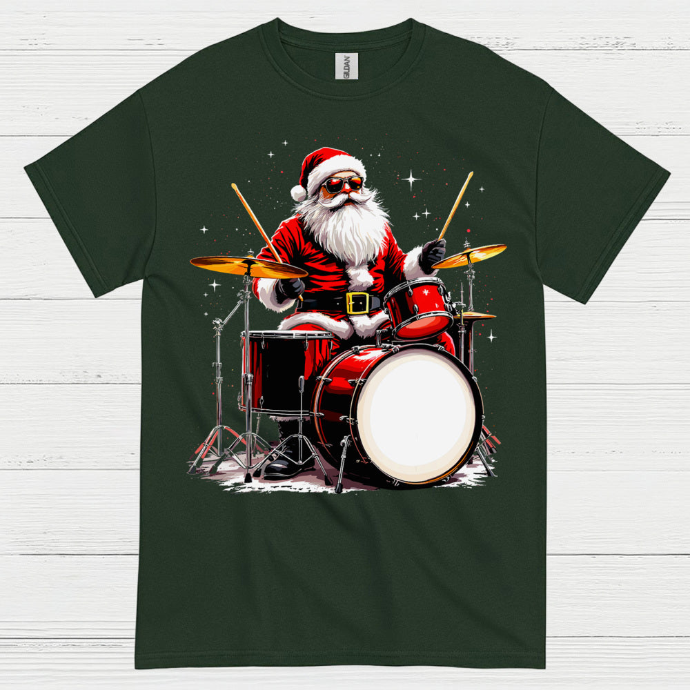 Santa Drummer T Shirt