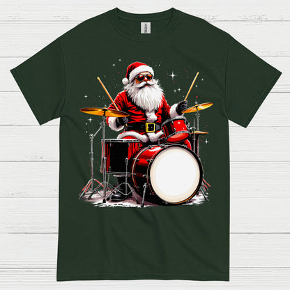 Santa Drummer T Shirt