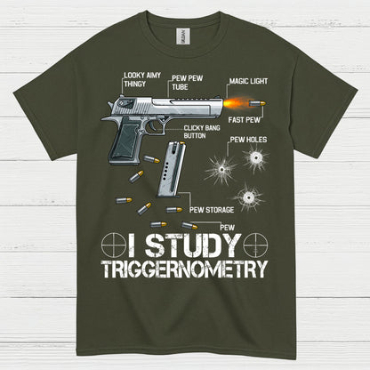 I Study Triggernometry Pew Anatomy Humor T Shirt