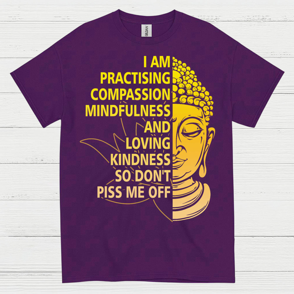 Practicing Compassion Mindfulness Buddha T Shirt