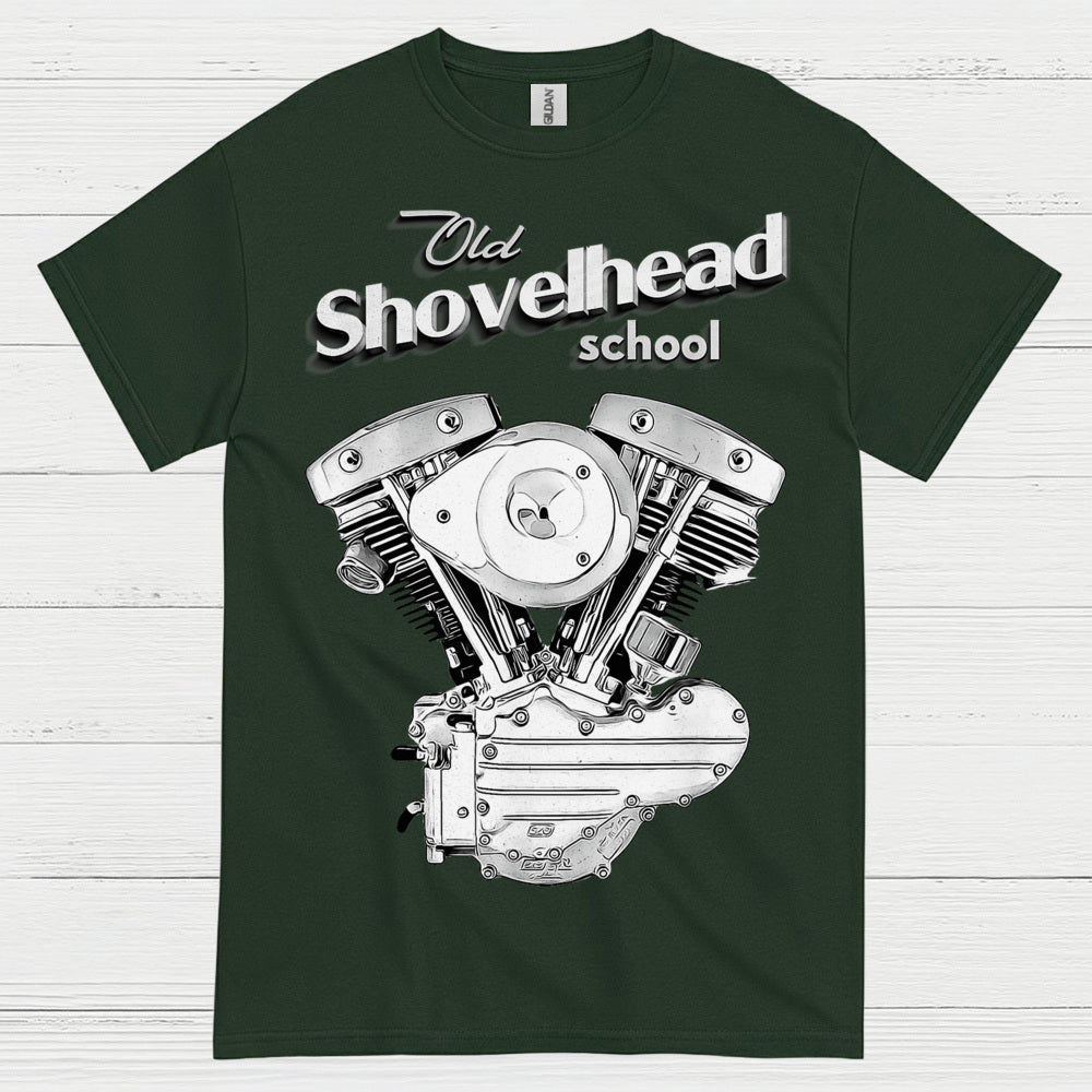 Old Shovelhead School Motorcycle T Shirt