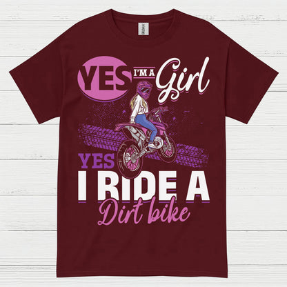 Yes I Ride A Dirt Bike Girl T Shirt