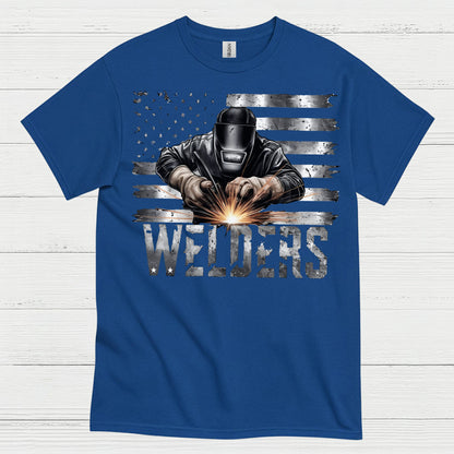 American Flag Welders T Shirt
