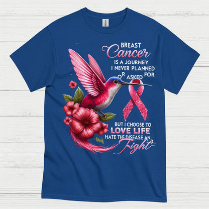 Breast Cancer Journey Inspirational Hummingbird T Shirt