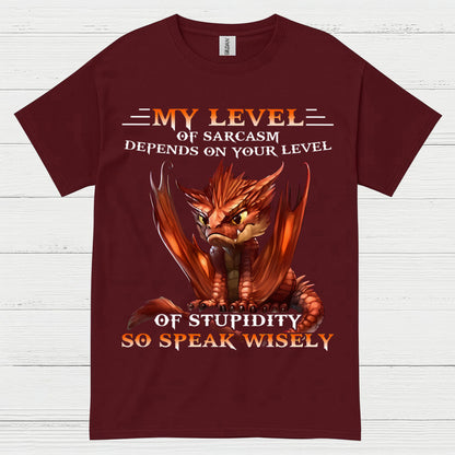My Level Of Sarcasm Depends On Your Level Of Stupidity T Shirt