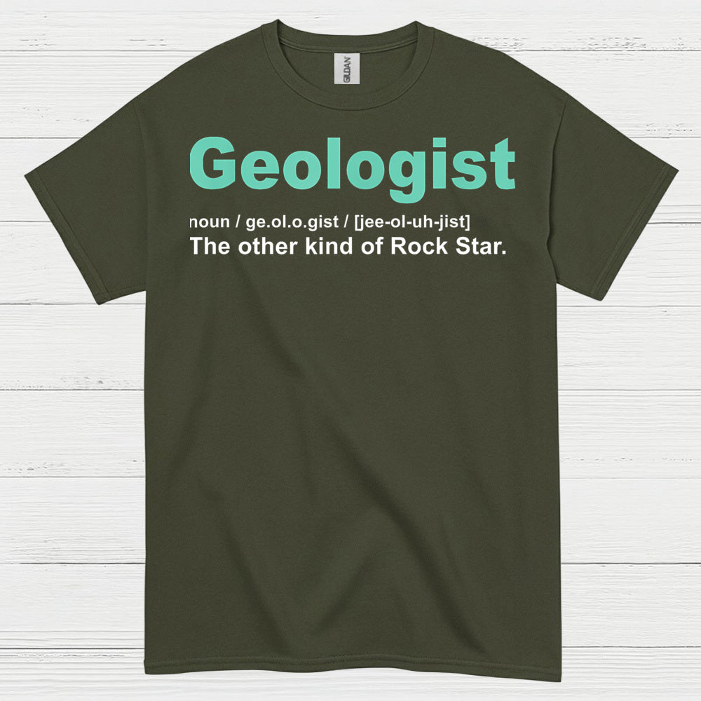 Geologist Rock Star Definition T Shirt