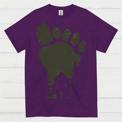 Bigfoot Footprint Silhouette T Shirt