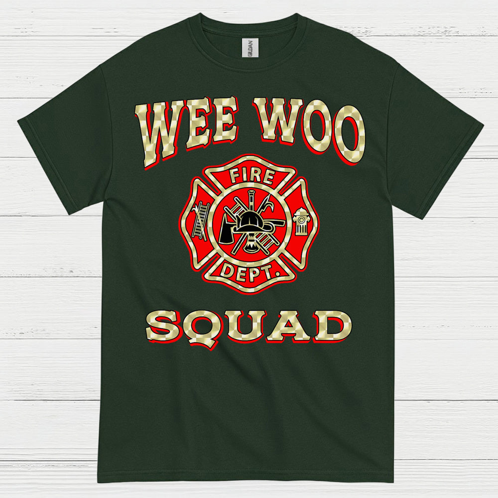 Wee Woo Squad Firefighter Humor T Shirt