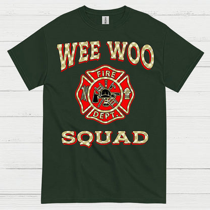 Wee Woo Squad Firefighter Humor T Shirt