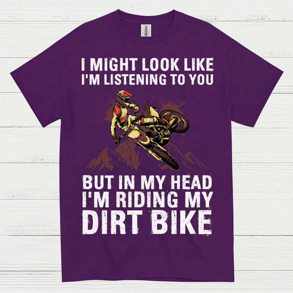 Funny Riding In My Head Dirt Bike T Shirt