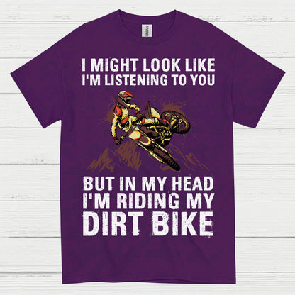 Funny Riding In My Head Dirt Bike T Shirt