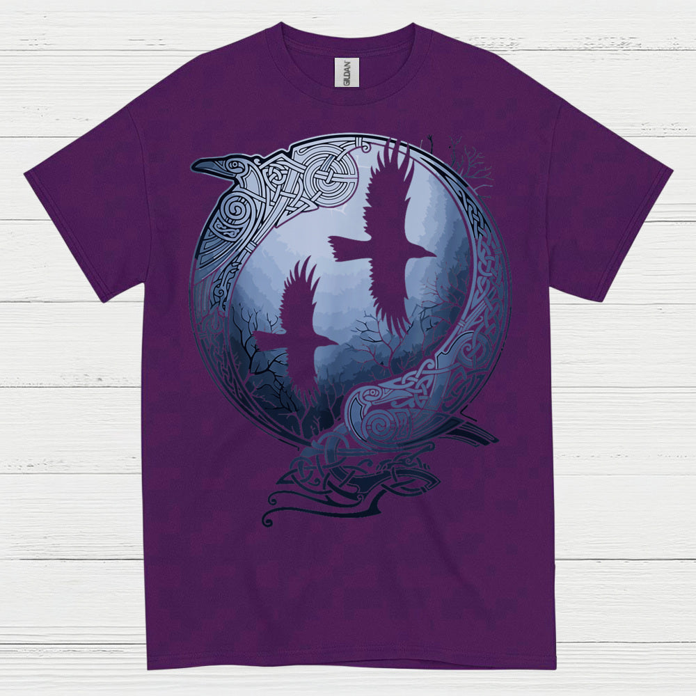 Norse Raven Circle Art T Shirt