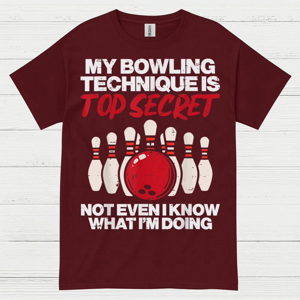 Top Secret Bowling Humor T Shirt