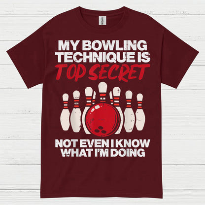 Top Secret Bowling Humor T Shirt