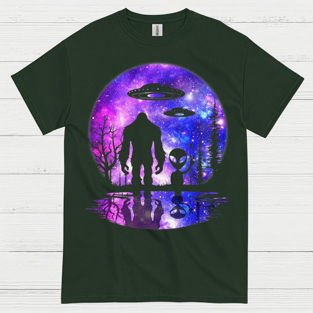 Bigfoot Alien Galaxy T Shirt
