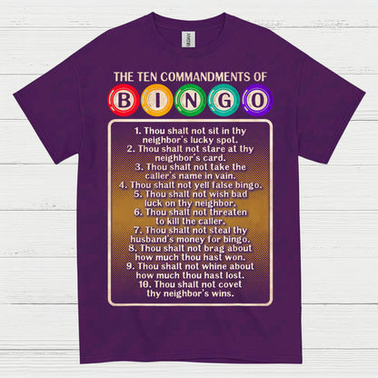 Ten Commandments Of Bingo T Shirt
