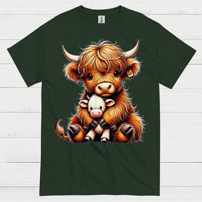 Cute Baby Highland Cow T Shirt