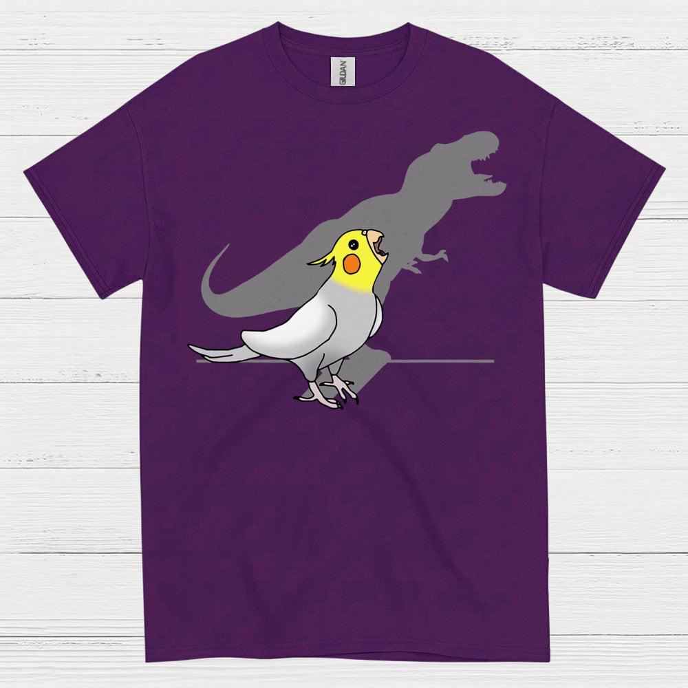 Funny Cockatiel Dinosaur Shadow T Shirt
