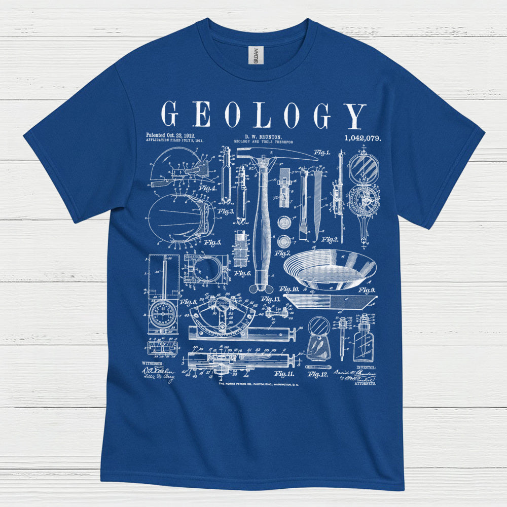 Geology Blueprint Diagram T Shirt