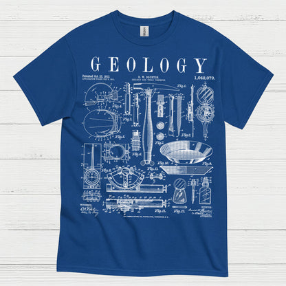Geology Blueprint Diagram T Shirt