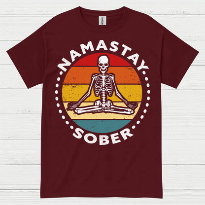 Namastay Sober Skeleton T Shirt