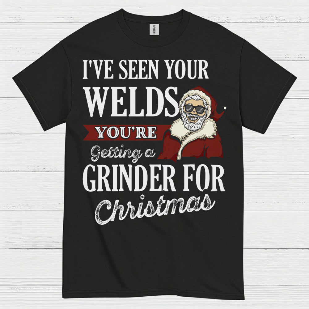 Grinder For Christmas Welding T Shirt