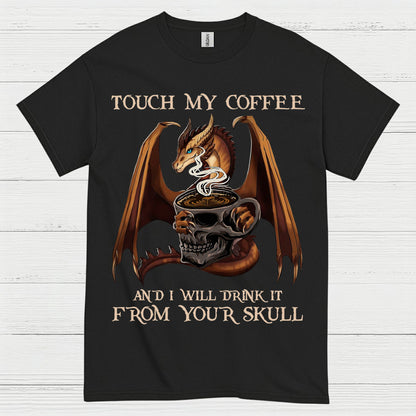Dragon Coffee Skull T Shirt
