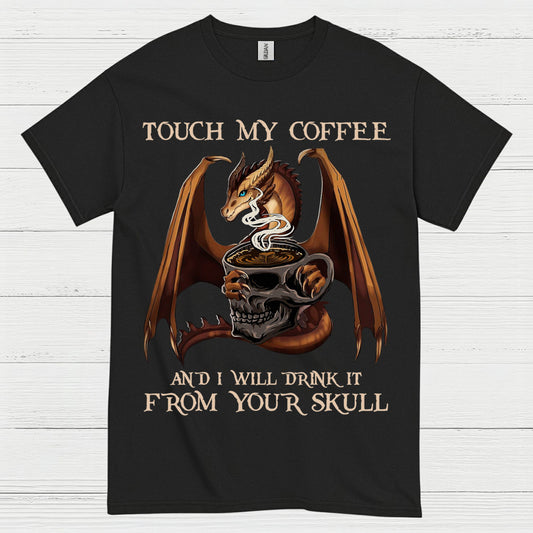 Dragon Coffee Skull T Shirt