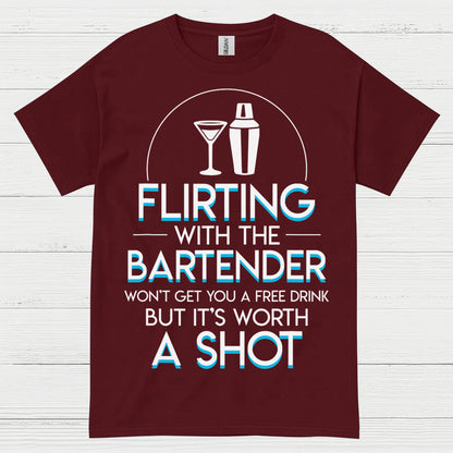 Flirting With Bartender Worth A Shot T Shirt